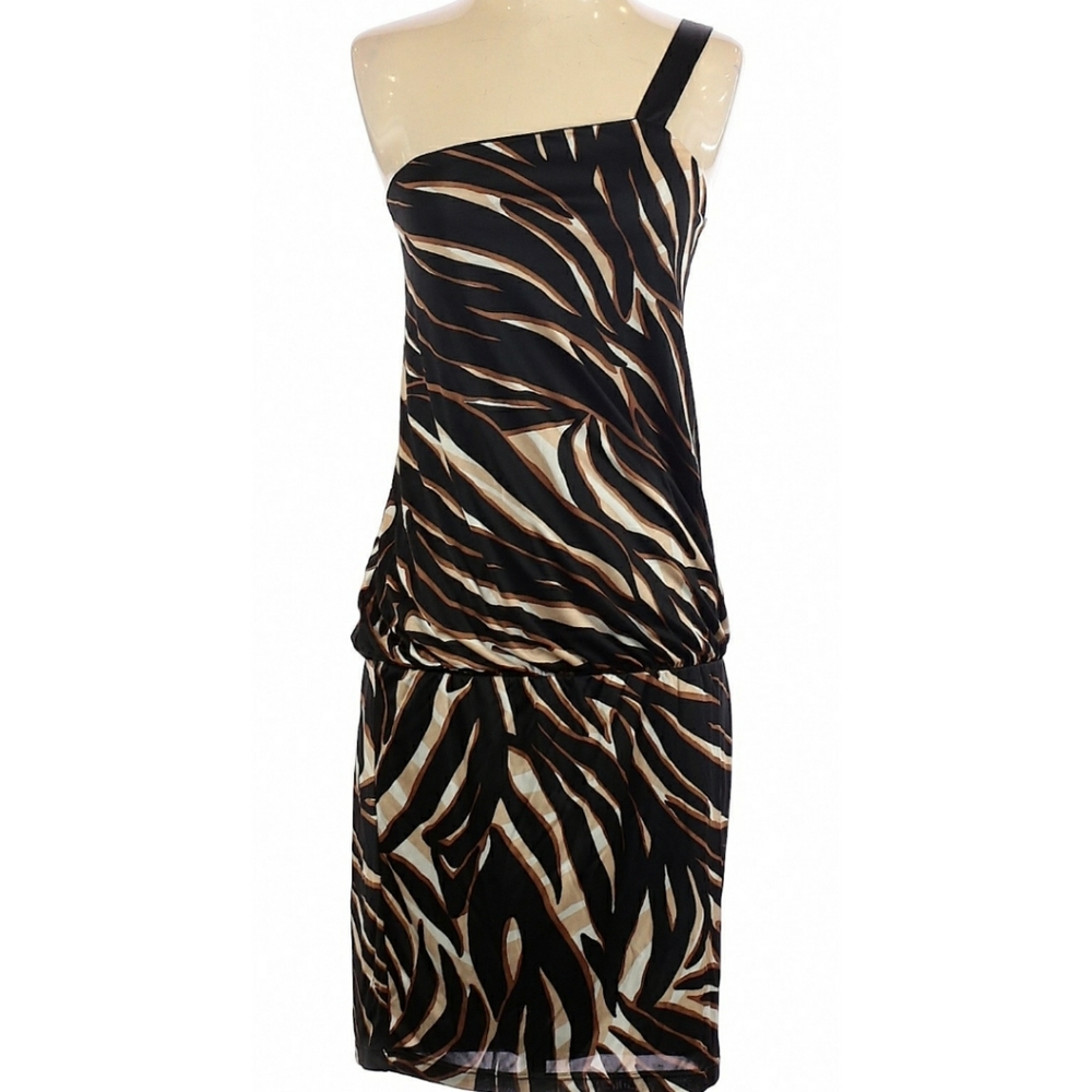 NWOT 'MNG Suit' Single Shoulder Pattern Dress